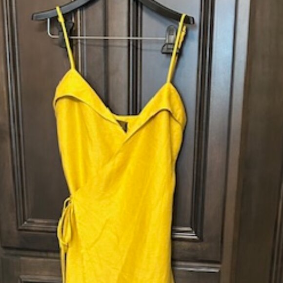 Reformation Mustard Midi Dress - Picture 2 of 9